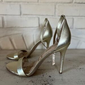 Sam Edelman metallic gold heels size 10